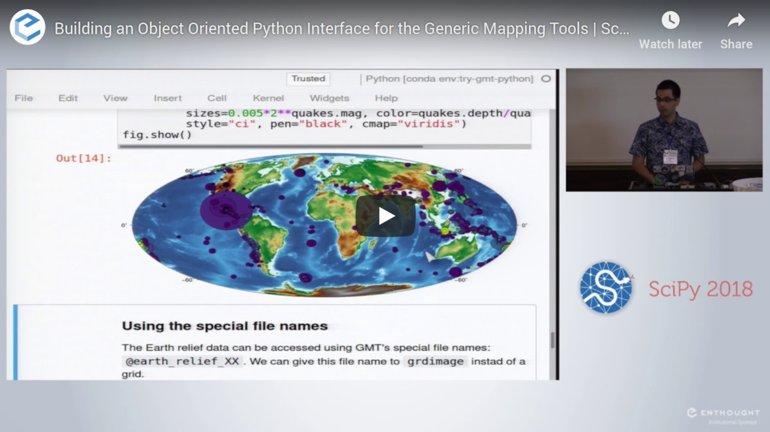 SciPy 2018 YouTube video